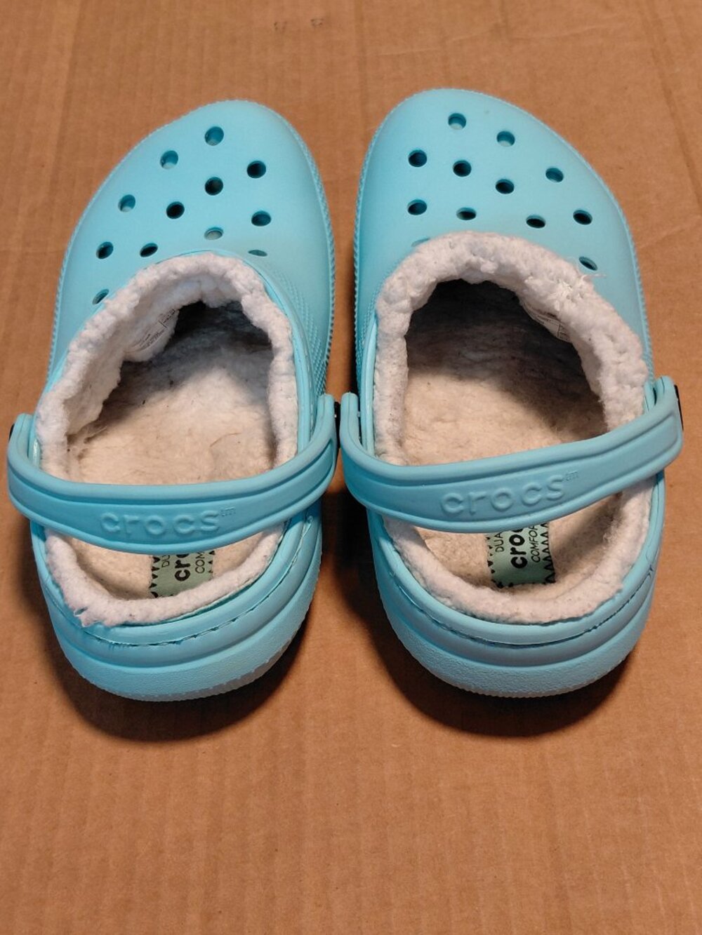Crocs Classic Lined Baby Blue Clog Women's Size 9 - Picture 5 of 11